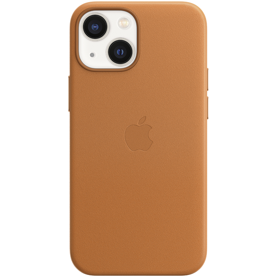 Чехол APPLE Leather Case с MagSafe Gold/Brown для iPhone 13 mini MM0D3ZE/A  для iPhone 13 mini купить в Киеве | iSpace.ua