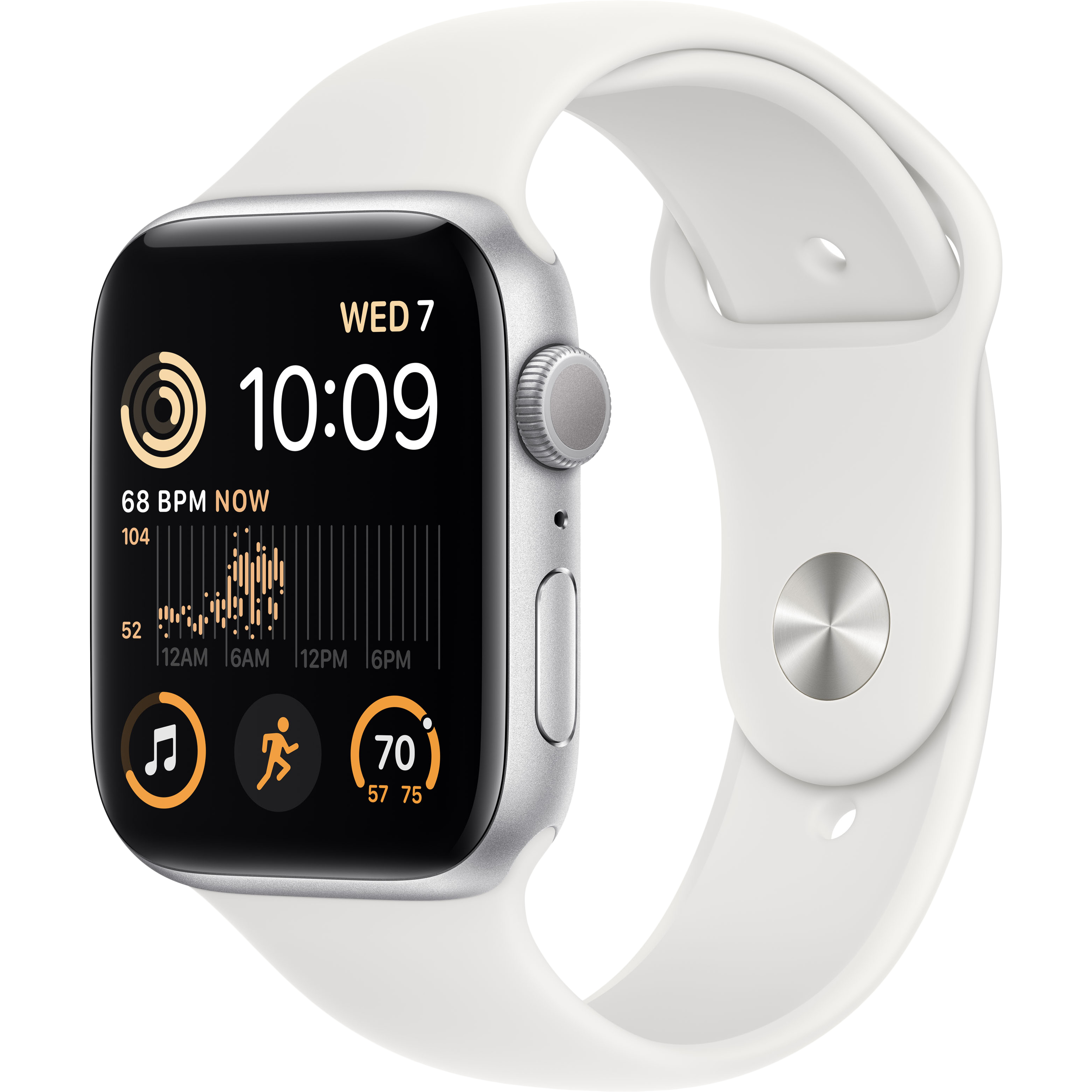 Apple Watch SE GPS Gen.2, 44mm, Silver, White Sport Band buy 