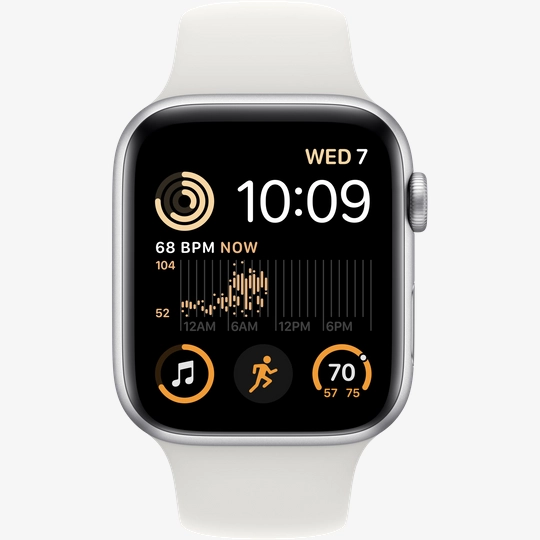Apple Watch SE GPS Gen.2 44mm Silver White Sport Band buy