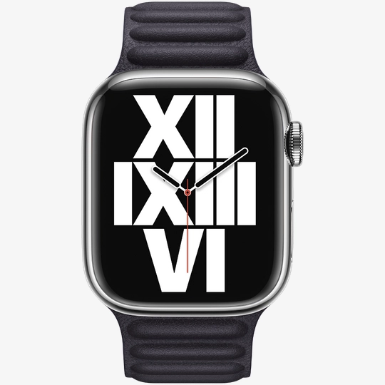 Band APPLE 41mm Leather Link S M Ink MP833