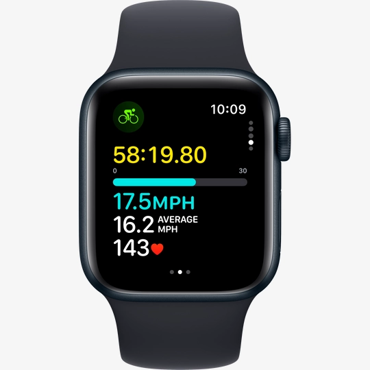 Apple Watch SE GPS Gen.2 (2023), 40mm, Midnight, Midnight Sport 
