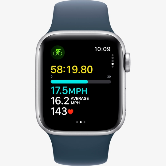Apple Watch SE GPS Gen.2 2023 40mm Silver Storm Blue Sport