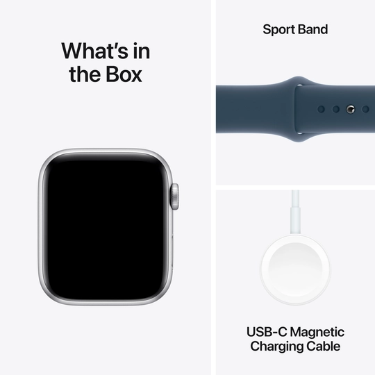 Apple Watch SE GPS Gen.2 44mm Silver Storm Blue Sport Band S M