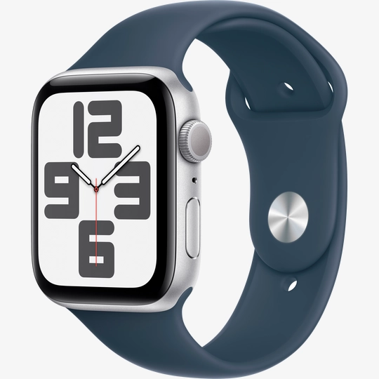 Apple Watch SE GPS Gen.2 2023 44mm Silver Storm Blue Sport Band M L MREE3QP A iSpace