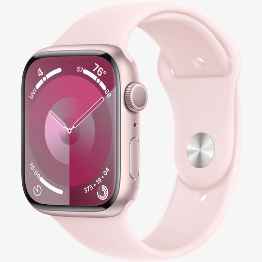 Apple Watch Series 9 GPS 45mm Pink Light Pink Sport Band M L MR9H3QP A iSpace