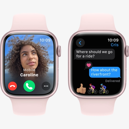 Apple Watch Series 9 GPS 45mm Pink Light Pink Sport Band M L