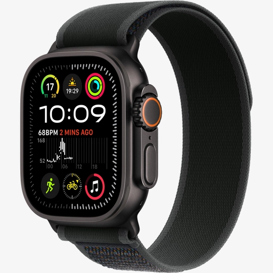 Apple Watch Ultra 2 2024 49mm Black Titanium Black Trail Loop M L MX4V3UL A iSpace