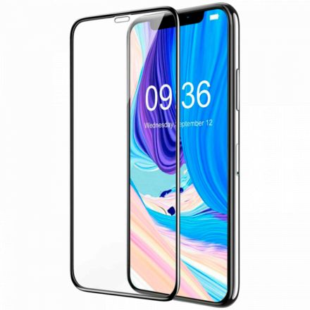 Safety Glass BREEZY Breezy glass, 3D edge to edge full glue, with kits and paper-pulp package for iPhone X/Xs/11 Pro, Glossy Type, Black Edges