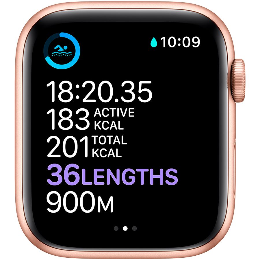 Apple Watch Series 6 GPS, 44мм, Золотой, Cпортивный ремешок цвета «розовый песок» M00E3 б/у - Фото 3