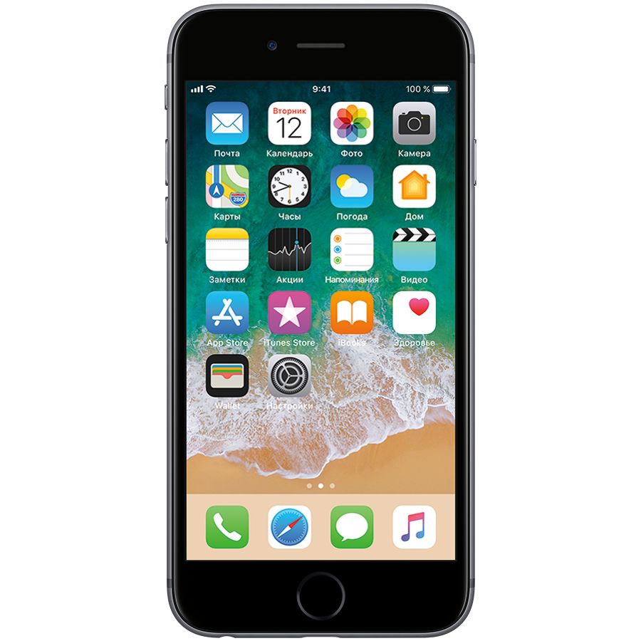 Apple iPhone 6 32 ГБ Серый космос MG4W2 б/у - Фото 1