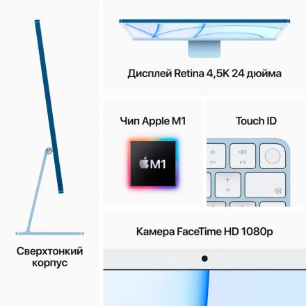 iMac 24", Apple M1, 8 ГБ, 256 ГБ SSD MGPC3 б/у - Фото 5