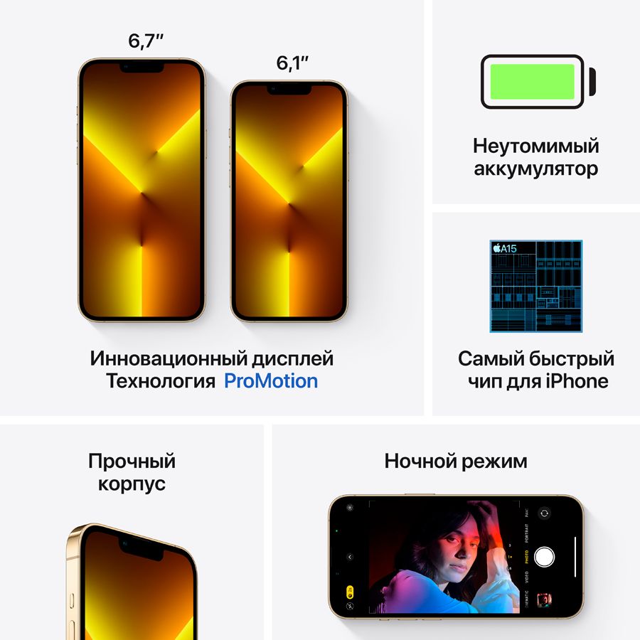 Apple iPhone 13 Pro Max 128 ГБ Золотой MLL83 б/у - Фото 4