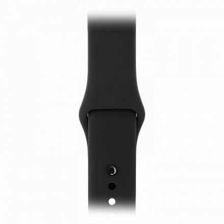 Apple Watch Series 3 GPS, 38мм, Серый космос, Cпортивный ремешок чёрного цвета MQKV2 б/у - Фото 2