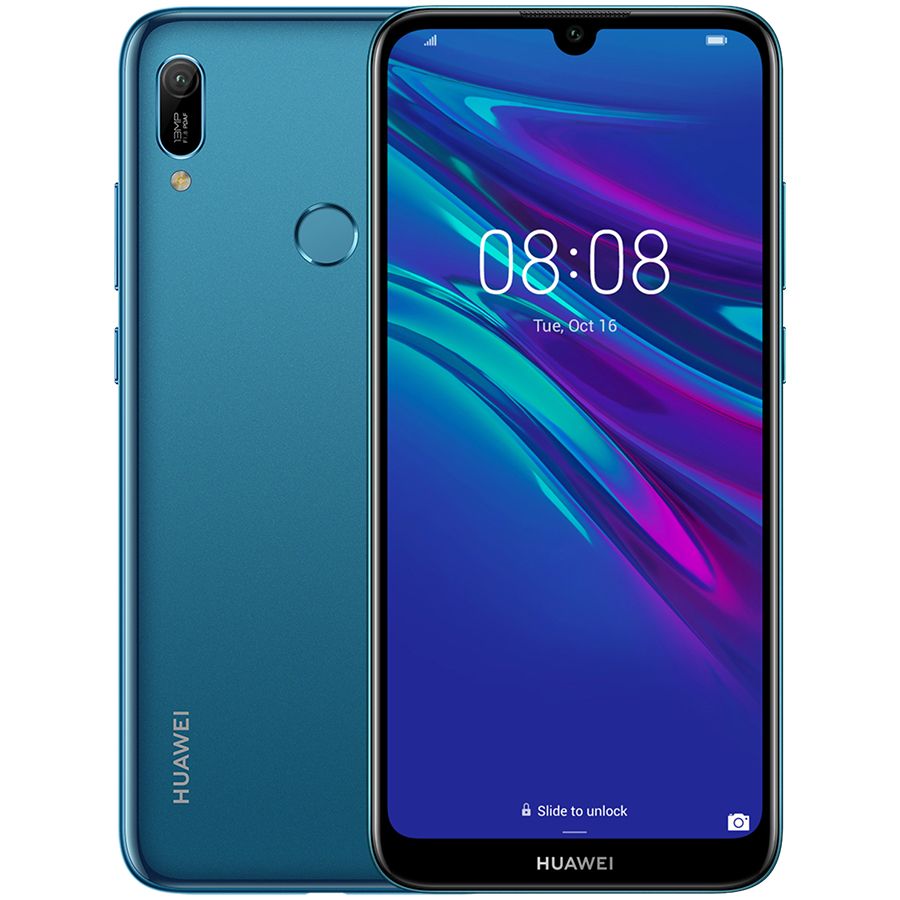 Huawei Y6 2019 32 ГБ Sapphire Blue б/у - Фото 0