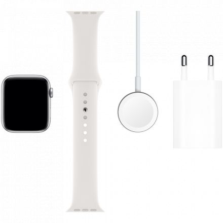 Apple Watch Series 5 GPS, 44mm, Silver, Спортивний ремінець білого кольору MWVD2 б/у - Фото 5