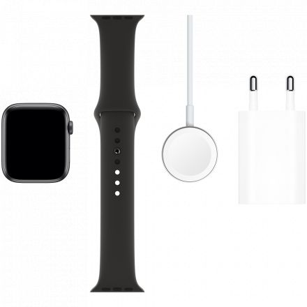 Apple Watch Series 5 GPS, 44мм, Серый космос, Cпортивный ремешок чёрного цвета MWVF2 б/у - Фото 5