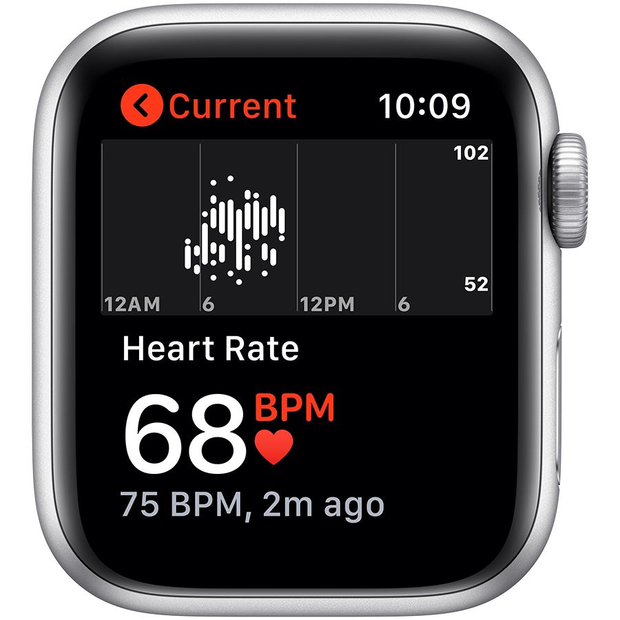 Apple Watch SE GPS, 40мм, Серебристый, Спортивный ремешок белого цвета MYDM2 б/у - Фото 3