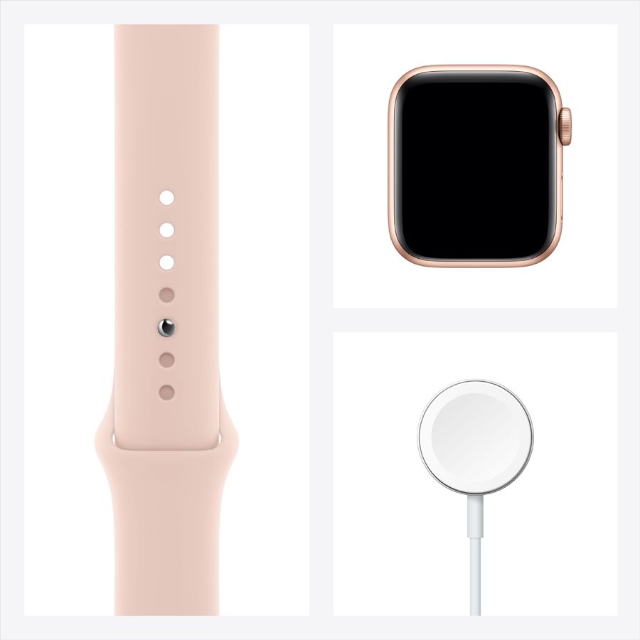 Apple Watch SE GPS, 40мм, Золотой, Cпортивный ремешок цвета «розовый песок» MYDN2 б/у - Фото 7