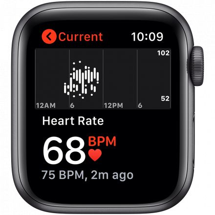 Apple Watch SE GPS, 40мм, Серый космос, Cпортивный ремешок чёрного цвета MYDP2 б/у - Фото 3