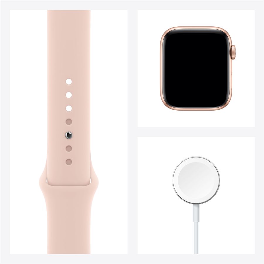 Apple Watch SE GPS, 44мм, Золотой, Cпортивный ремешок цвета «розовый песок» MYDR2 б/у - Фото 6
