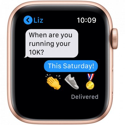 Apple Watch SE GPS, 44мм, Золотой, Cпортивный ремешок цвета «розовый песок» MYDR2 б/у - Фото 4