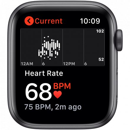 Apple Watch SE GPS, 44мм, Серый космос, Cпортивный ремешок чёрного цвета MYDT2 б/у - Фото 3
