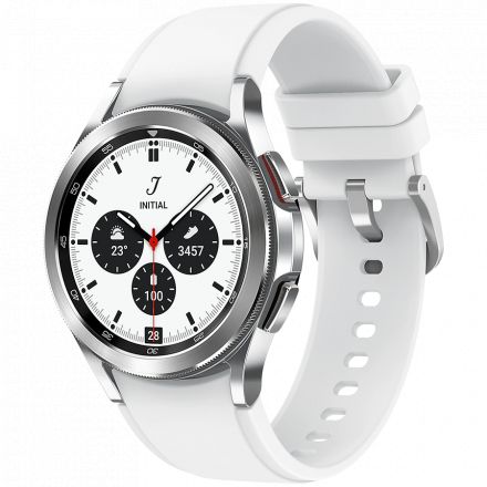 Samsung Galaxy Watch 4 Classic (1.40", 450x450, 16 ГБ, Wear OS, Bluetooth 5.0) Серебристый SM-R890ZSASEK б/у - Фото 0