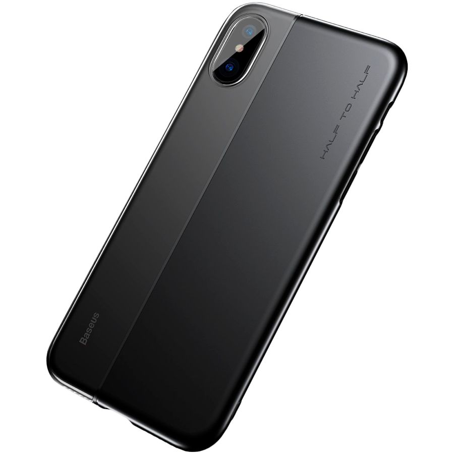 

Чехол Baseus Half to Half Case For iPhoneX Black+Transparent black