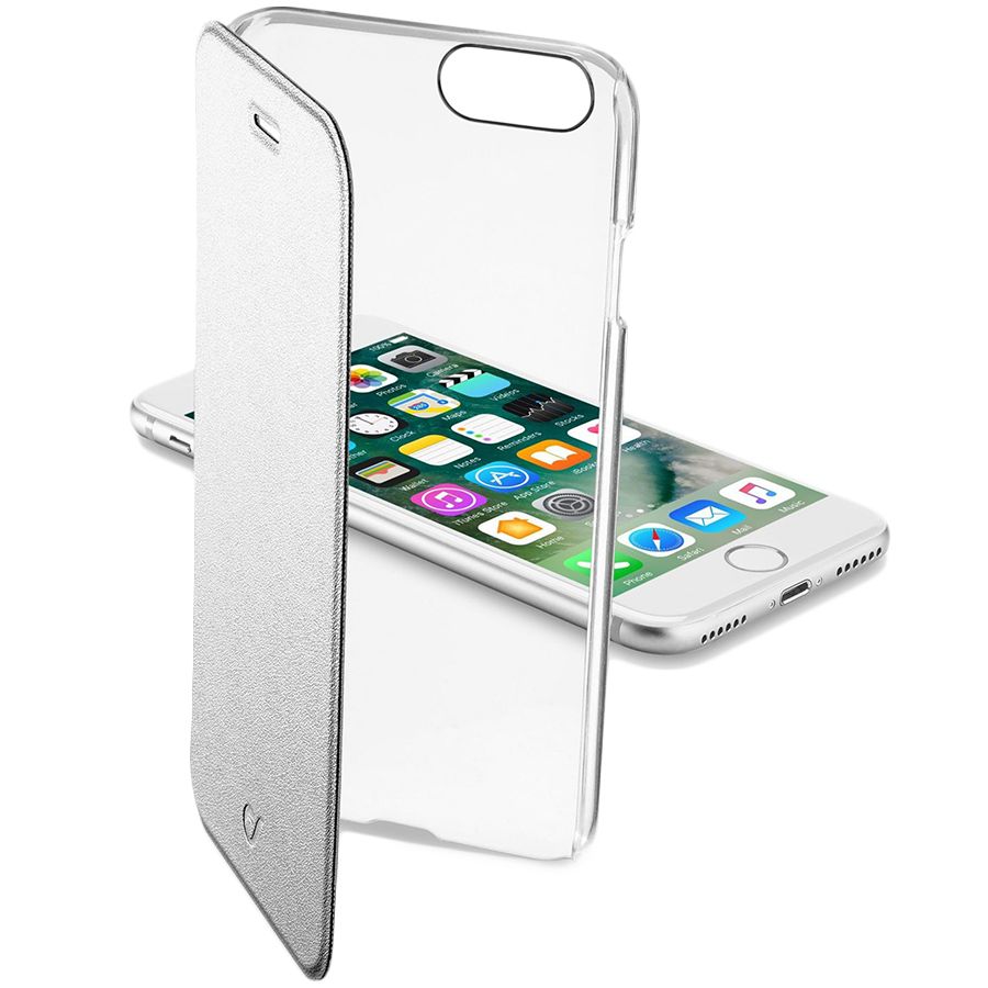 

CLEARBOOKIPH747S Чехол для IPhone 7 Cellularline Clbook Case Trasp, Серебристый