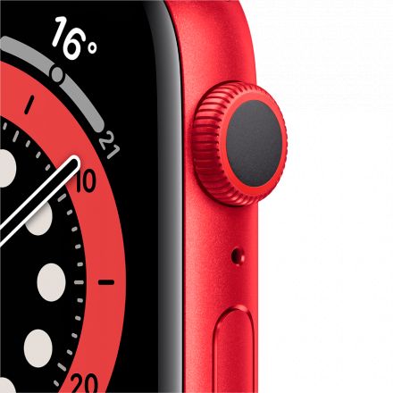 Apple Watch Series 6 GPS, 44мм, Красный, Cпортивный ремешок красного цвета M00M3 б/у - Фото 1