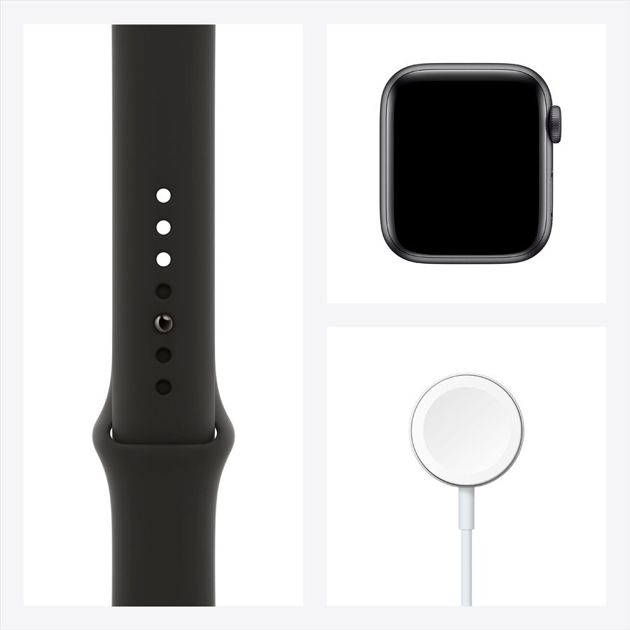 Apple Watch Series 6 GPS, 40мм, Серый космос, Cпортивный ремешок чёрного цвета MG133 б/у - Фото 6