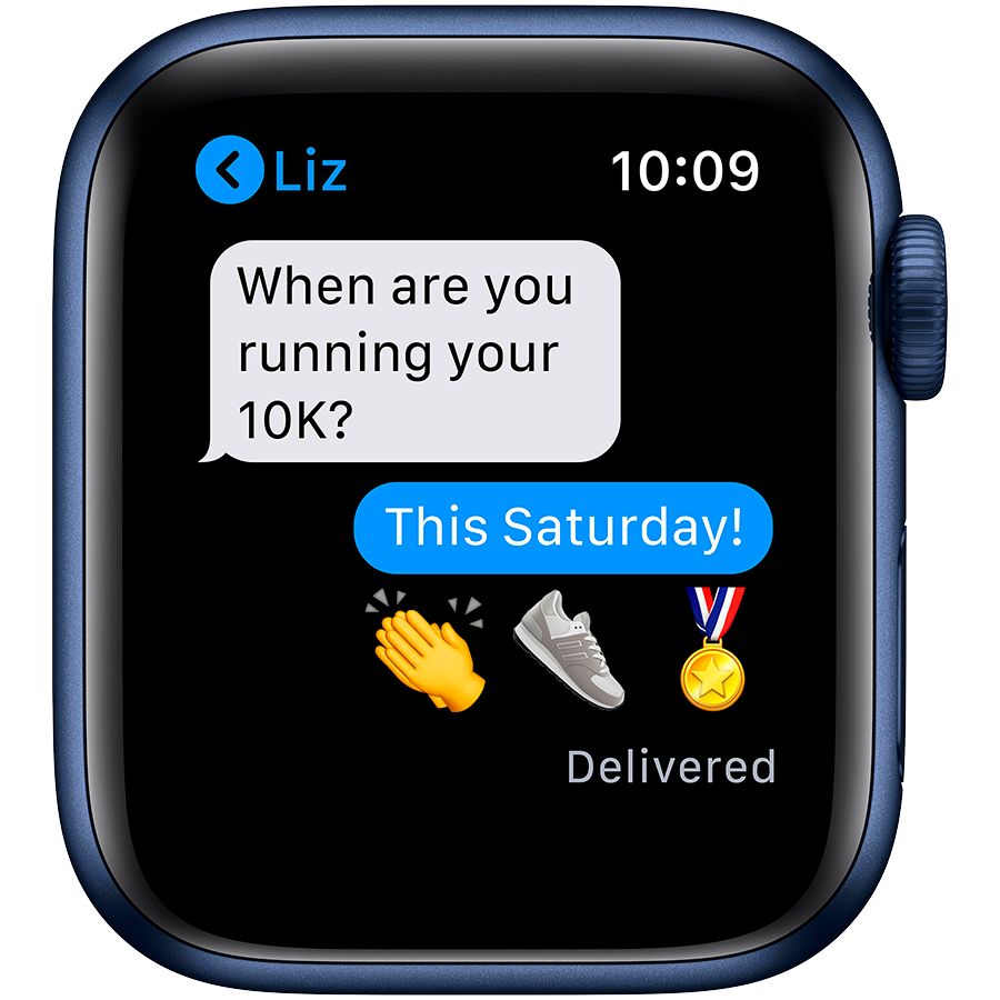 Apple Watch Series 6 GPS, 40мм, Синий, Спортивный ремешок цвета «тёмный ультрамарин» MG143 б/у - Фото 4