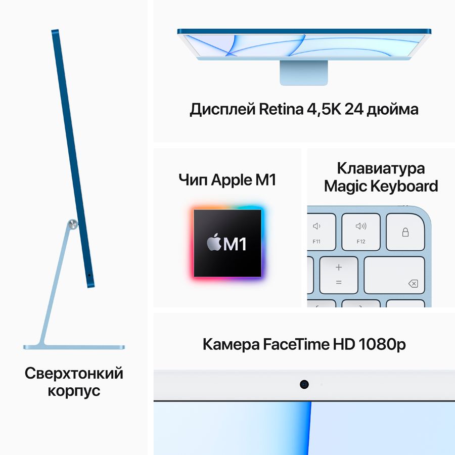 iMac 24", Apple M1, 8 GB, 256 GB SSD MJV83 б/у - Фото 5
