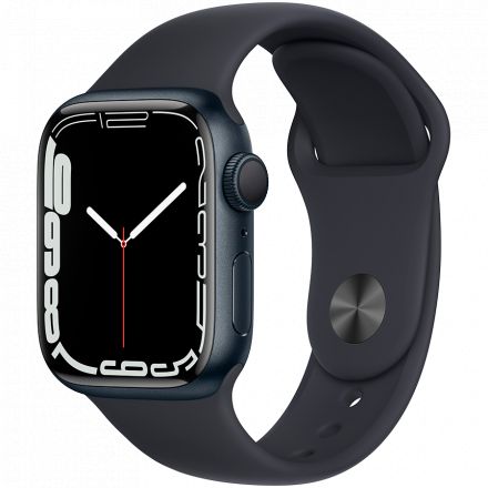 Apple Watch Series 7 GPS, 41mm, Midnight, Midnight Sport Band MKMX3 б/у - Фото 0