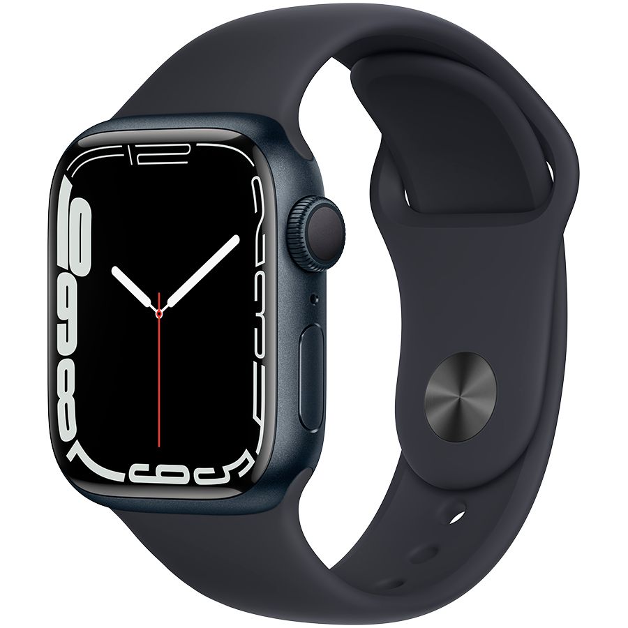 

Apple Watch Series 7 GPS, 41mm, Midnight, Midnight Sport Band