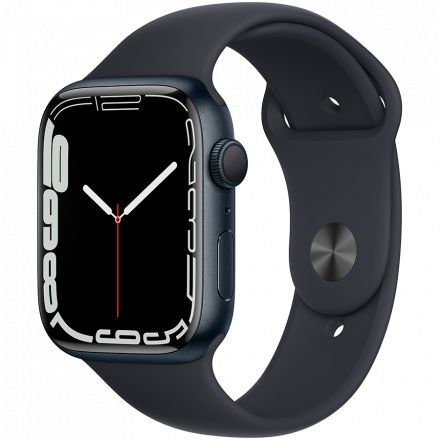Apple Watch Series 7 GPS, 45mm, Midnight, Midnight Sport Band MKN53 б/у - Фото 0