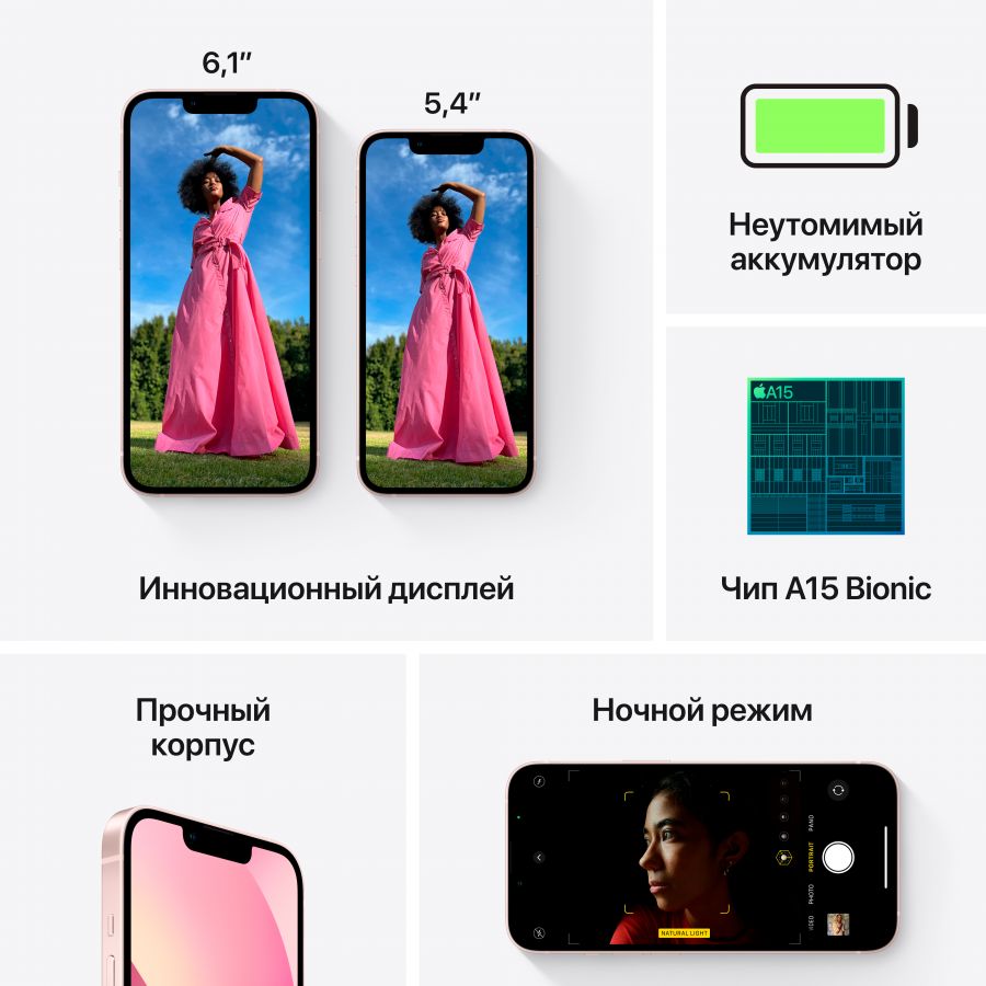 Apple iPhone 13 mini 256 ГБ Розовый MLK73 б/у - Фото 7