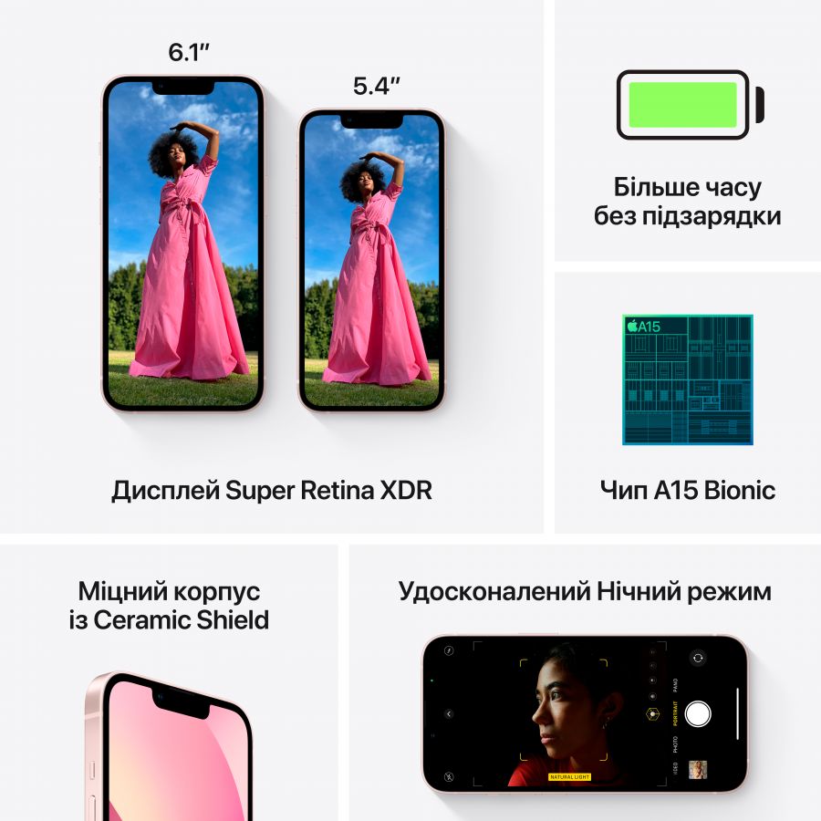 Apple iPhone 13 128 ГБ Розовый MLPH3 б/у - Фото 8