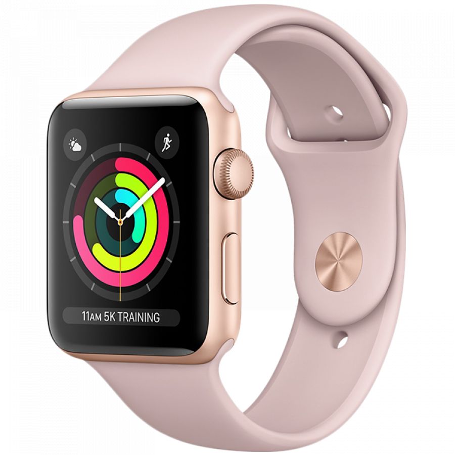 Apple Watch Series 3 GPS, 42mm, Gold, Pink Sand Sport Band MQL22 б/у - Фото 0