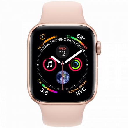 Apple Watch Series 4 GPS, 40мм, Золотой, Cпортивный ремешок цвета «розовый песок» MU682 б/у - Фото 1