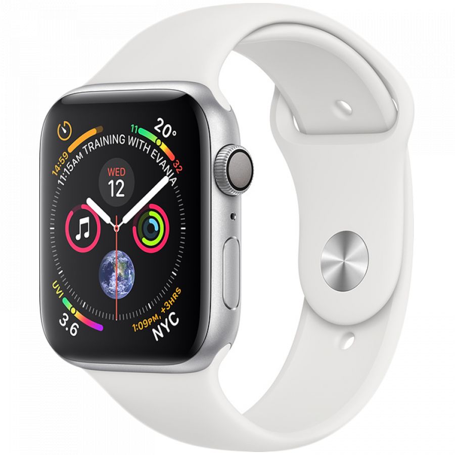Apple Watch Series 4 GPS, 44mm, Silver, White Sport Band MU6A2 б/у - Фото 0