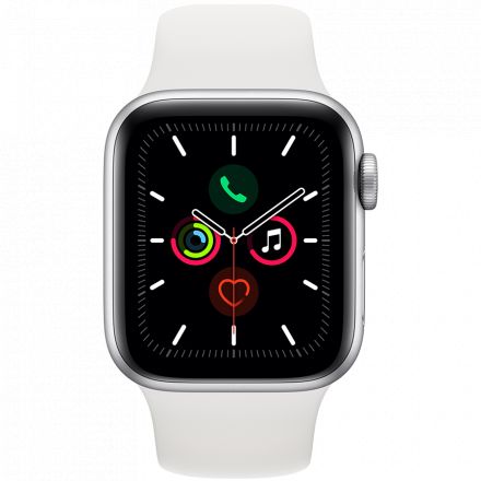 Apple Watch Series 5 GPS, 40mm, Silver, White Sport Band MWV62 б/у - Фото 1