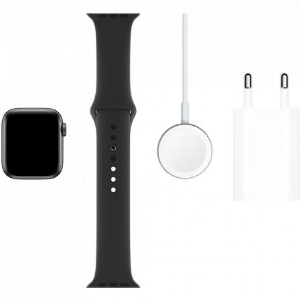 Apple Watch Series 5 GPS, 40мм, Серый космос, Cпортивный ремешок чёрного цвета MWV82 б/у - Фото 5