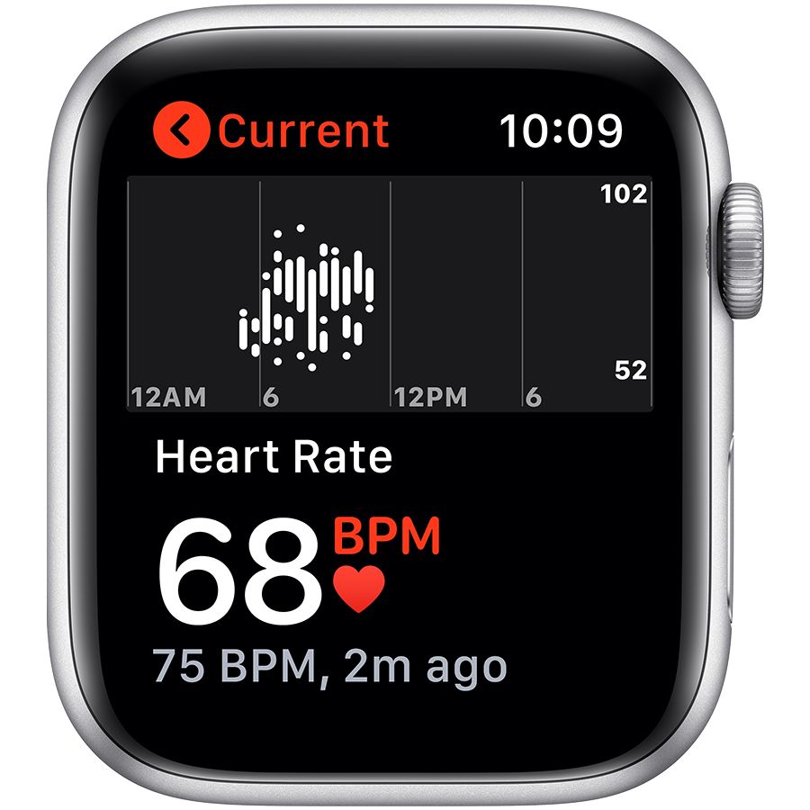 Apple Watch Series 5 GPS, 44мм, Серебристый, Спортивный ремешок белого цвета MWVD2 б/у - Фото 4