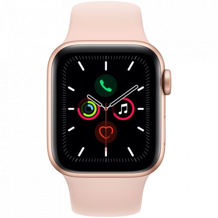 Apple Watch Series 5 GPS, 40mm, Gold, Pink Sport Band MWX22 б/у - Фото 1