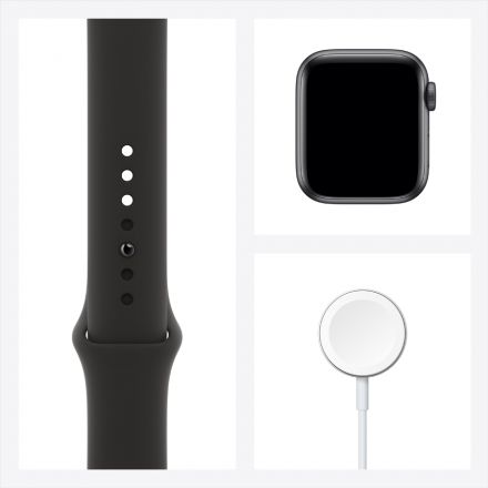 Apple Watch SE GPS, 40mm, Space Gray, Black Sport Band MYDP2 б/у - Фото 7