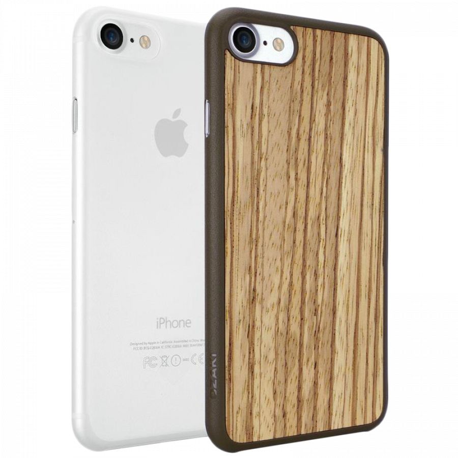 

Case Set O!coat Jelly+wood 2 in 1 case for iPhone 7/8 Zebrano+Clear