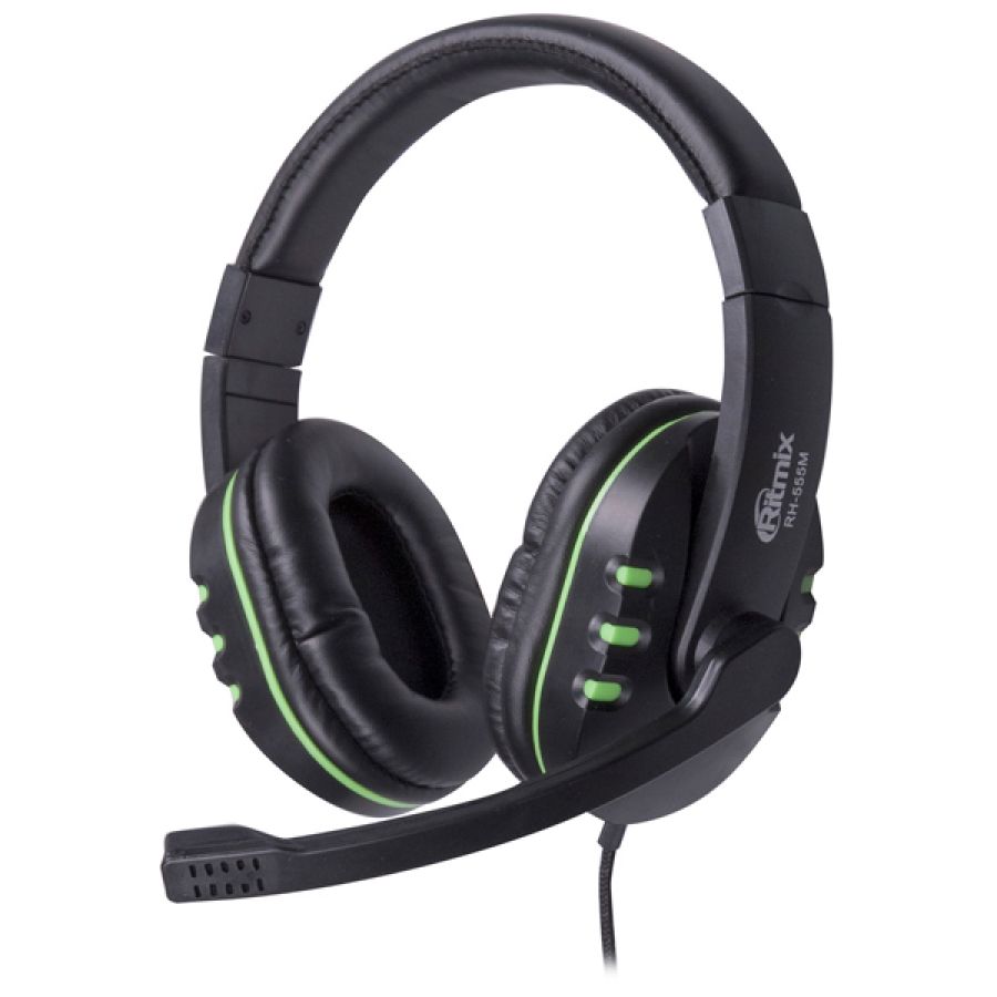 

Headset RITMIX RH-555M Black/Green