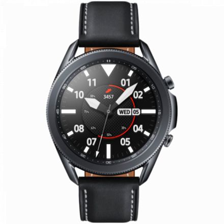 Samsung Galaxy Watch3 45mm BT (1.40", 360x360, 8 GB, Tizen, BT 5.0) Mystic Black SM-R840ZKASEK б/у - Фото 0