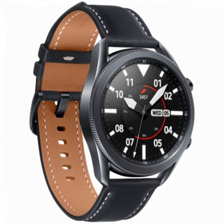 Samsung Galaxy Watch3 45mm BT (1.40", 360x360, 8 GB, Tizen, BT 5.0) Mystic Black SM-R840ZKASEK б/у - Фото 3